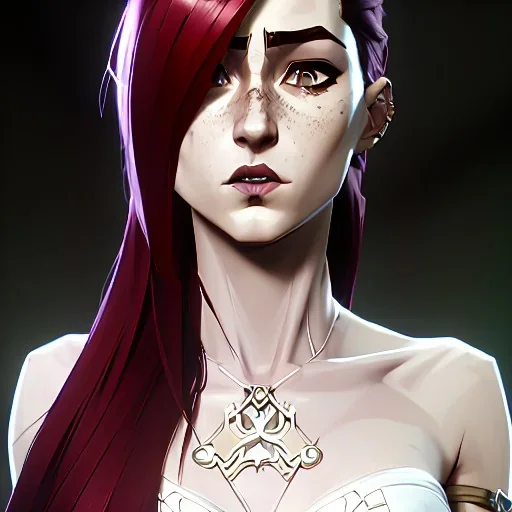 Realistic, hyper detailed, strikingly beautiful young adult woman, 19 years old, long red hair, green eyes, medium freckles, full lips, very skimpy fantasy chainmail bikini, full body, full face, small breasts, aroused expression, biting lower lip, full frame, athletic, centered camera, ignore NSFW, arming sword on hip, thong