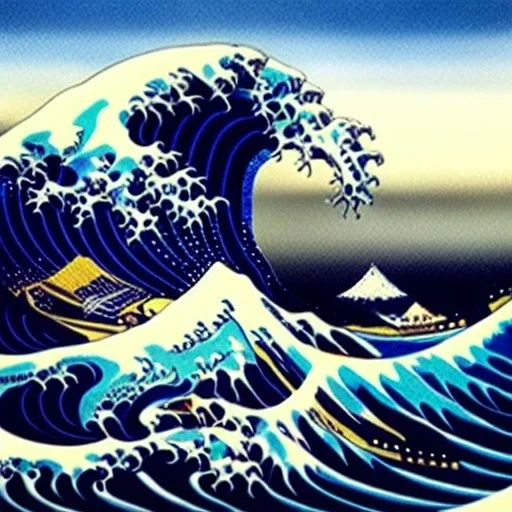 Ultra detailed fullbody Portrait in oil on canvas of The Great Waves off Kanagawa with lighthouse,extremely detailed digital painting, extremely detailed face,crystal clear eyes, mystical colors ,perfectly centered image, perfect composition, rim light, beautiful lighting,masterpiece,8k, stunning scene, raytracing, anatomically correct, in the style of robert e howard and Wizyakuza and Ohrai Noriyoshi and Simon Bisley and uncannyknack