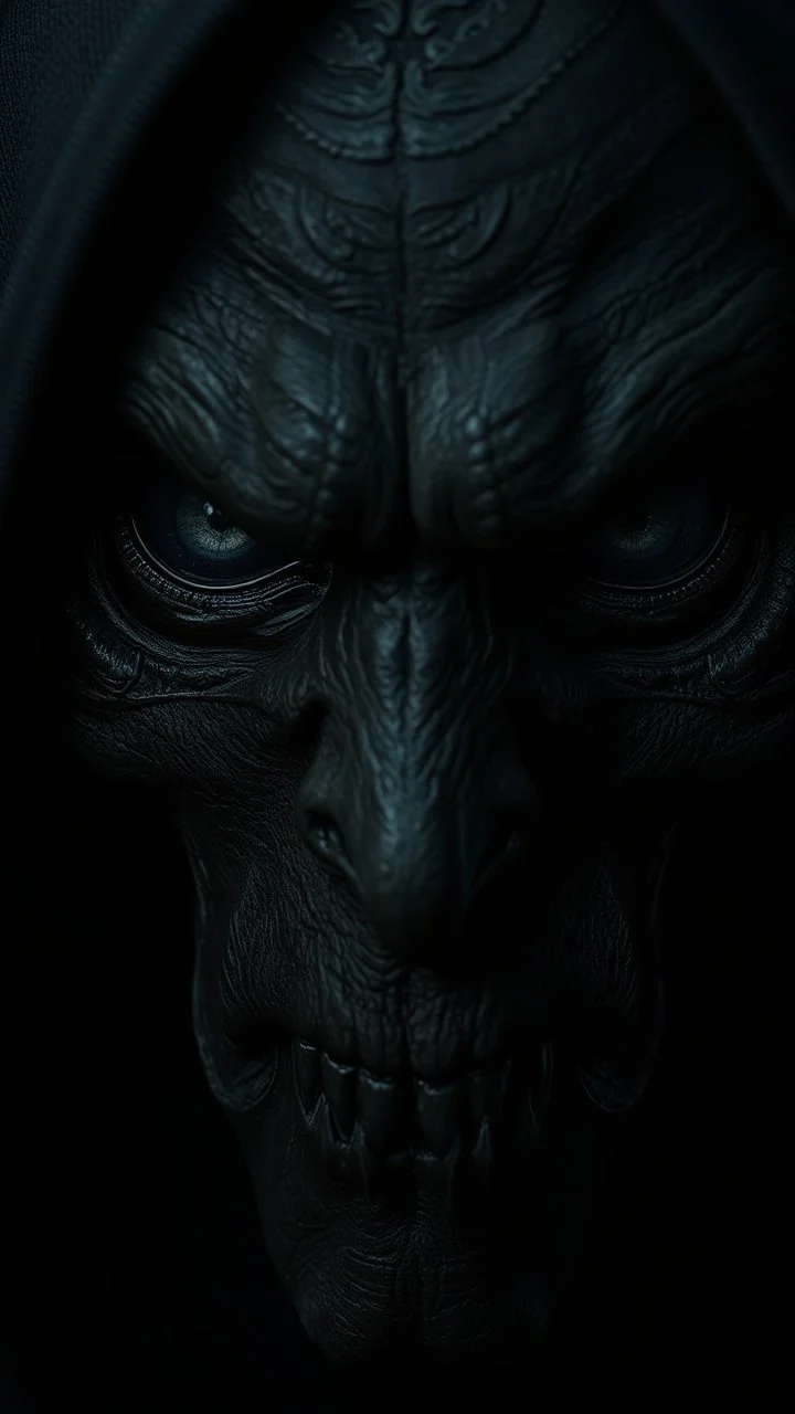a Black phanter eyes in the dark by his skin texture in a 3d rendering full-height image of a grim and dark scene. Ensure the final images exhibit the utmost quality, encompassing 4K, 8K, and 64K resolutions, with 3D rendering that manifests in photorealistic, hyperrealistic, and highly detailed representations. Employ techniques such as HDR, UHD,