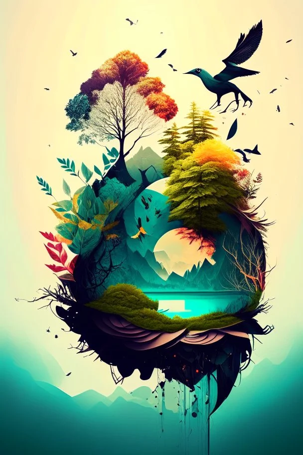 graphic design of nature background