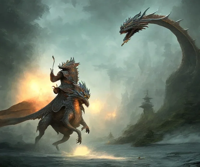 Midjourney style, casey Neistat riding a dragon, photorealistic, by john woo