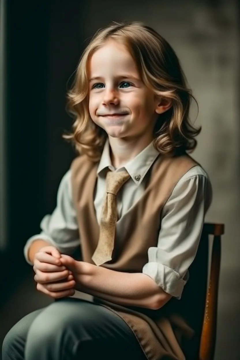 a beautiful girl sitting on a chair