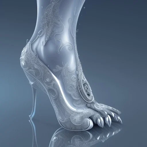 glass slipper ,snow, sharp, ornate, elegant, highly detailed, artstation, concept art, smooth, sharp focus, illustration, 8k,intricate