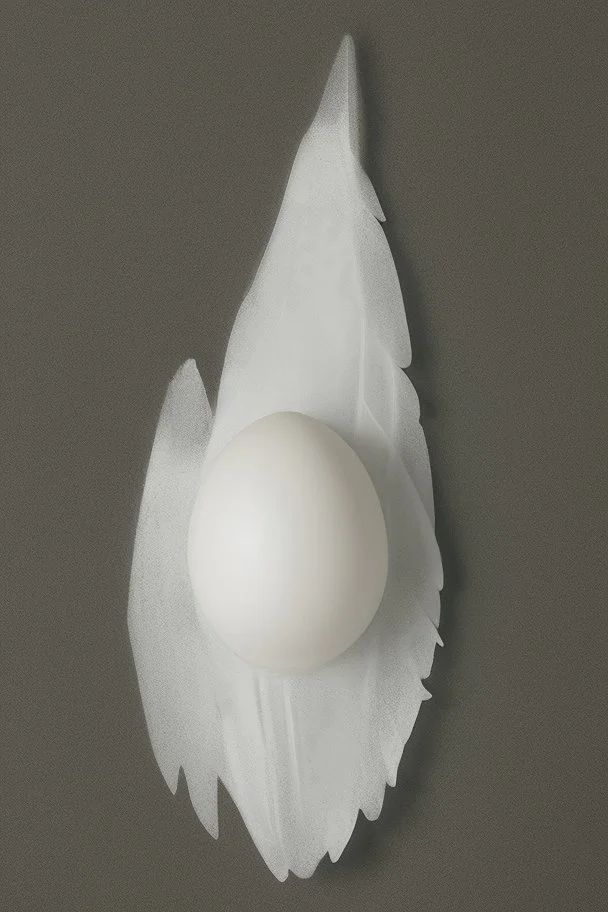 an egg with a wing