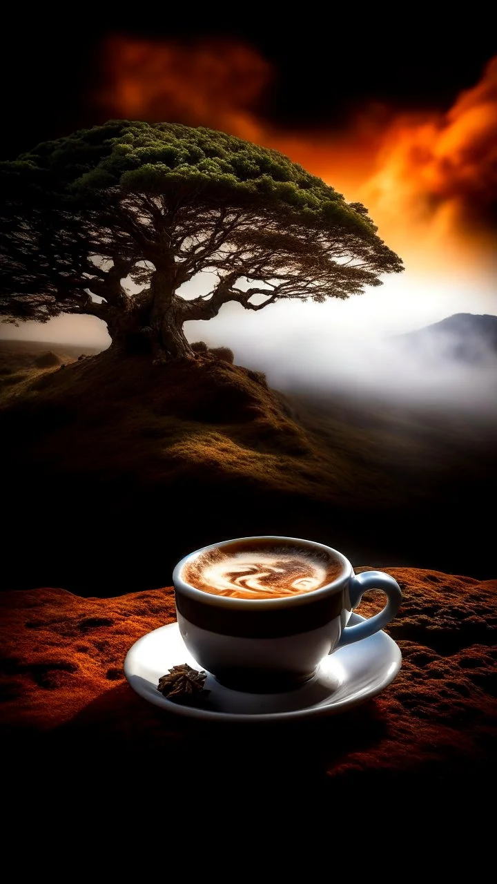 Sycamore Gap and coffee Fantasy pictures