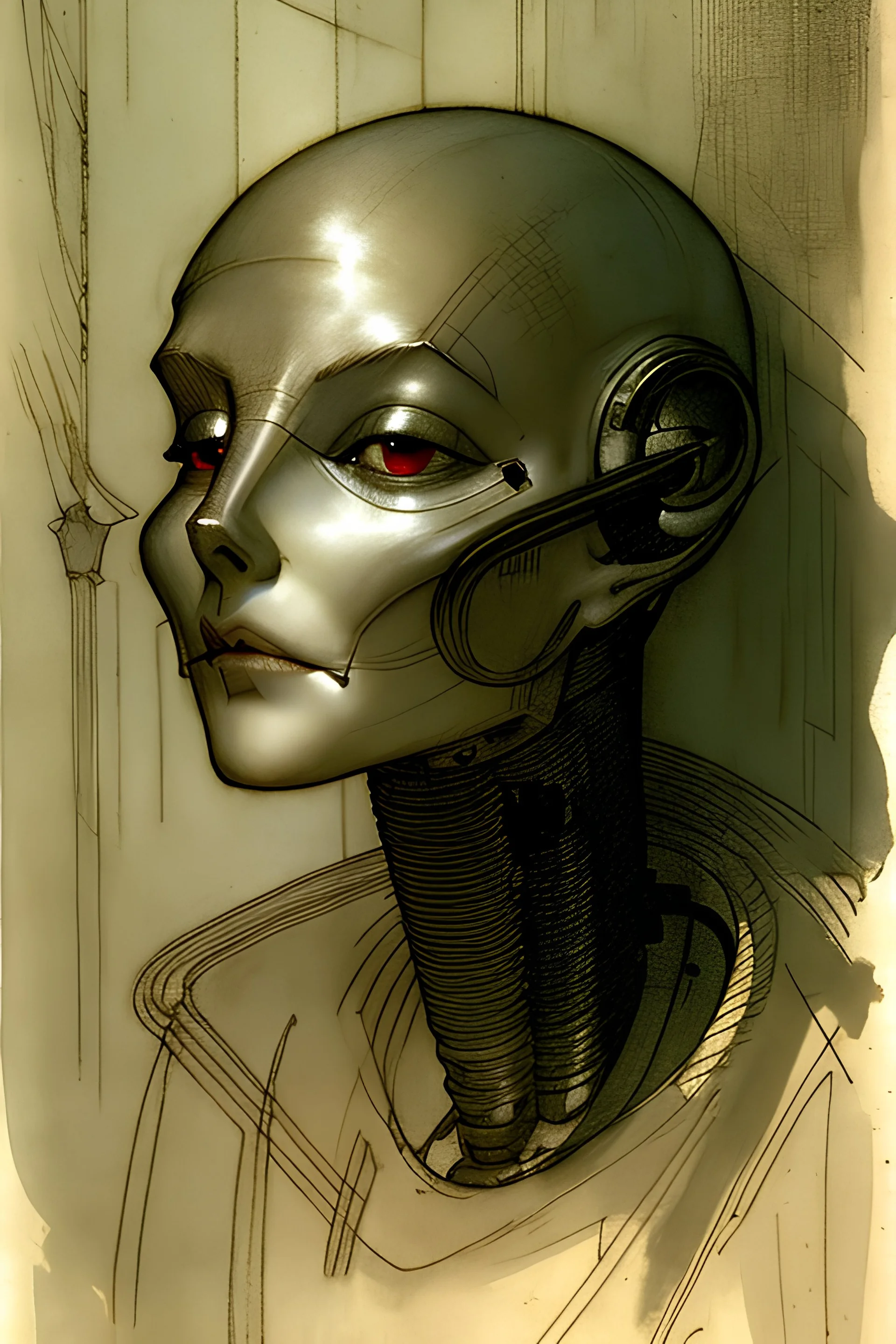 portrait a robot by arthur rackham