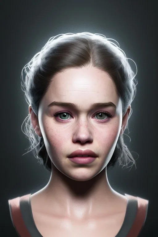 emilia clarke, head and shoulders portrait, head and shoulders portrait, 8k resolution concept art portrait by Greg Rutkowski,