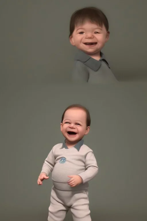 George costanza toddler, smile, full body, bokeh, hyper realistic