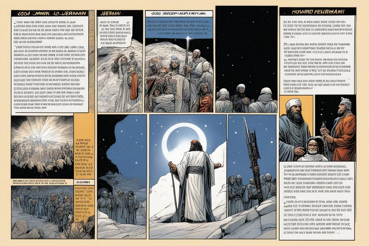 [Original Art by Howard Chaykin] Hosea 1:6-9 (Lo-Ruhamah: "Not Loved," Lo-Ammi: "Not My People") Jeremiah 20:3 (Pashhur → "Terror on Every Side") These verses depict a god who withholds love and belonging, casting out those who do not conform. Jeremiah 20:3 "The next day, when Pashhur released him from the stocks, Jeremiah said to him, 'The Lord’s name for you is not Pashhur, but Terror on Every Side.'" Hosea 1:6-9 "Gomer conceived again and gave birth to a daughter. Then the Lord said to Hose