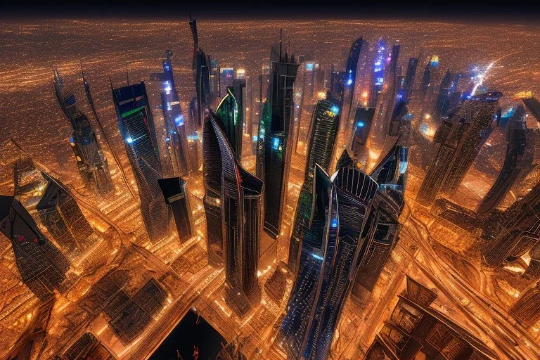 dubai city in the night, street, 8k, street view, finely detailed, photo realistic