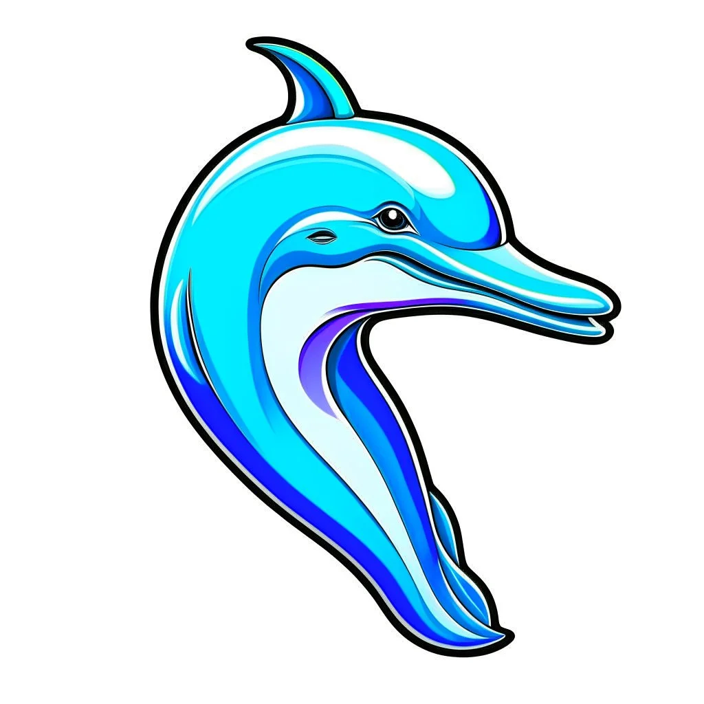 a avatar style illustration of a Dolphin.