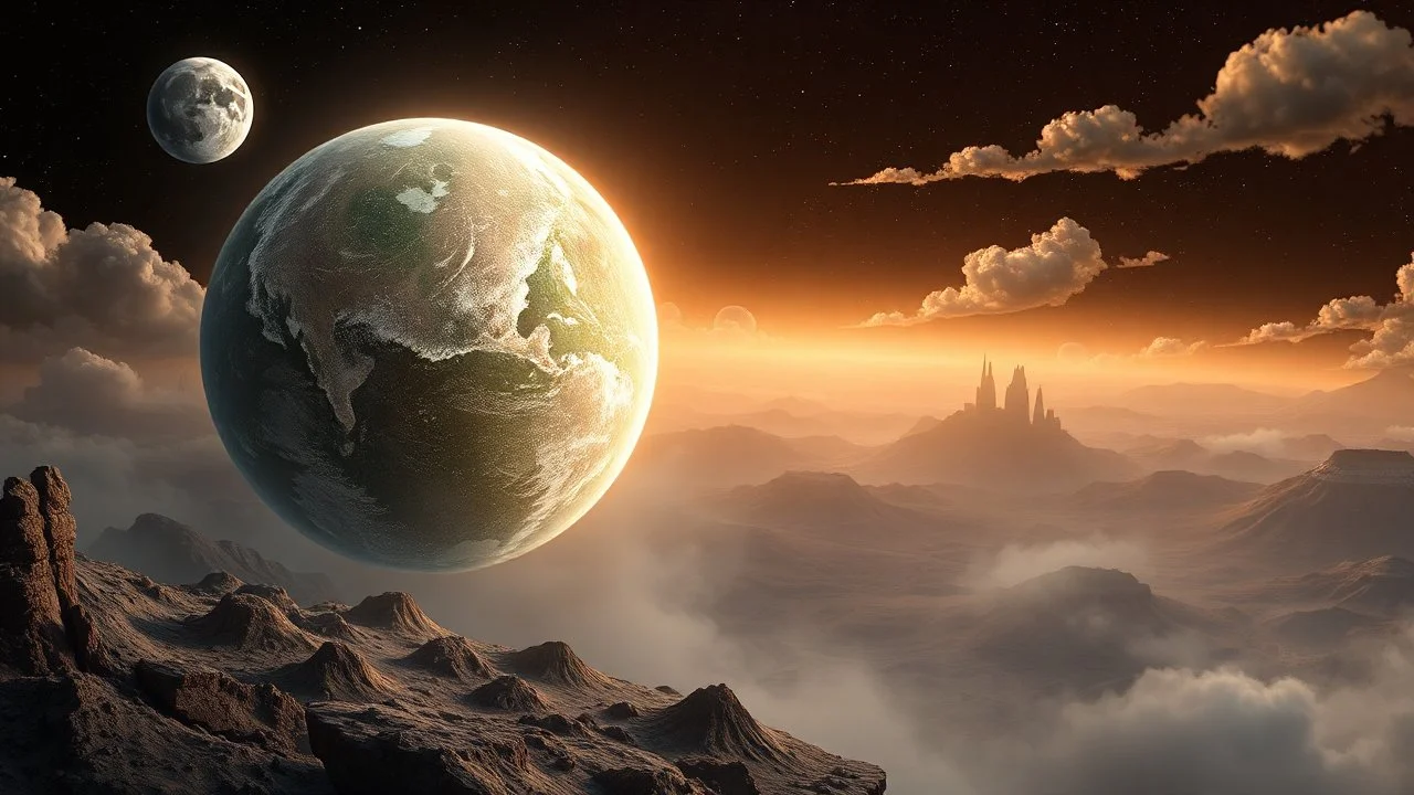 Earth is a suspicious place. Its color palette includes platinum, silver, and dark brown. It features quiet villages and chaotic towns.