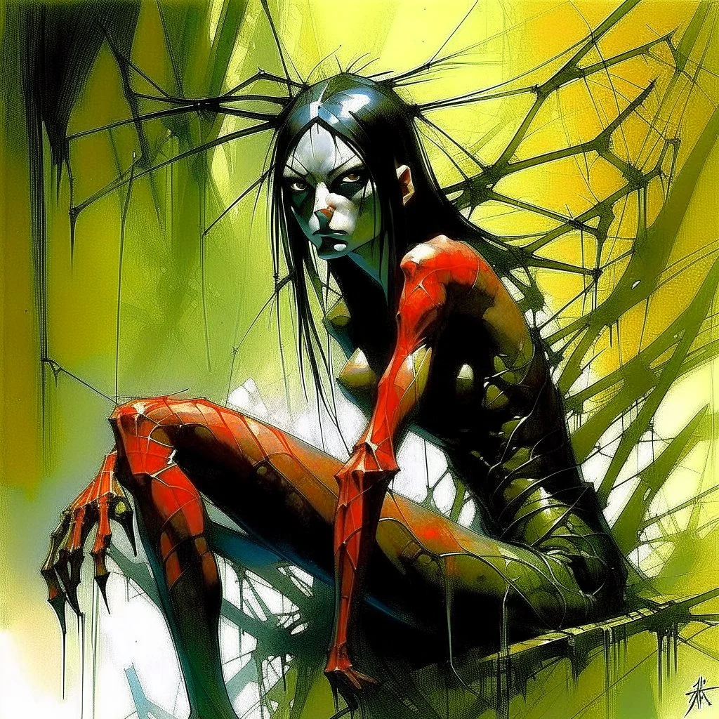 WOMAN SPIDER IN THE JUNGKE . Alex Maleev