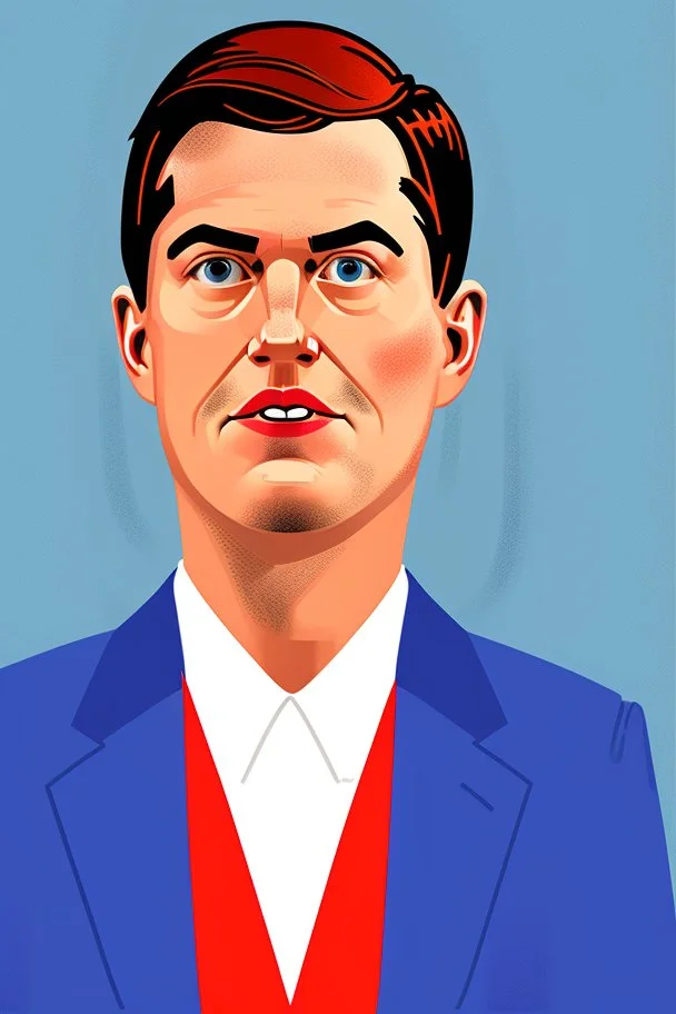 Modern portrait of the conservative ideology as a person