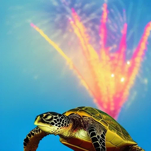 Turtle and Fireworks