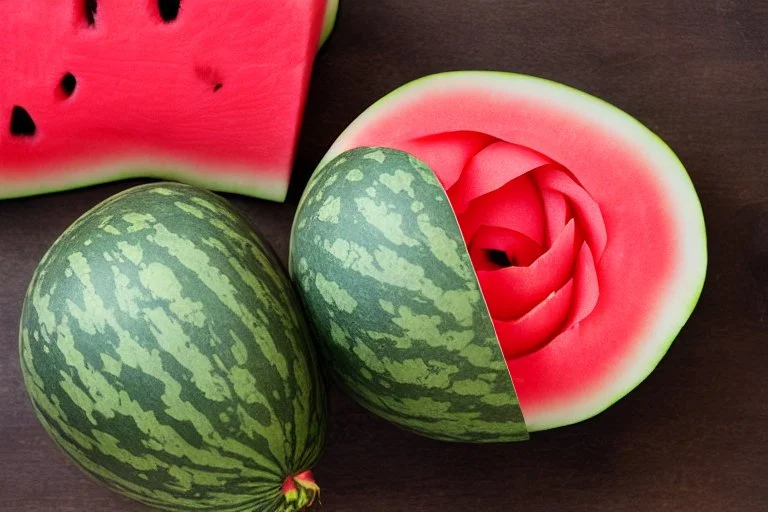 rose watermelon carving