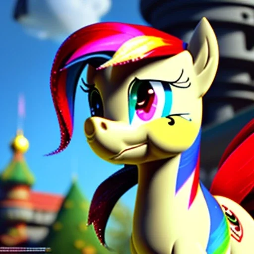 my little pony style, 8k resolution, ultra hyperdetailed, Unreal Engine 5, very small details, realistic, normal colours, realistic lighting, complex 3d render, cinema 4d