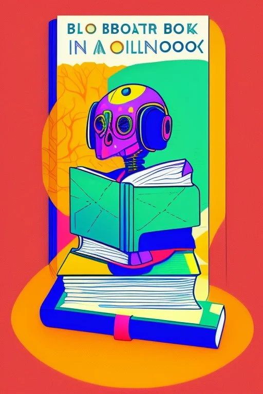 generate a full color front cover illustration of book entitled, " how to write a book using AI"