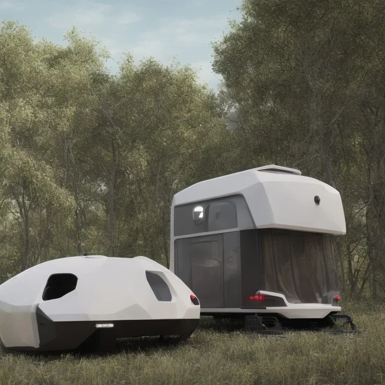 An autonomous electric recreational vehicle consisting of a platform on which a residential capsule is placed