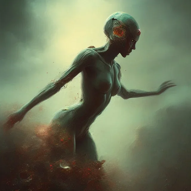 superhero, woman, photographer. oil on canvas, volumetric lighting, beksinski