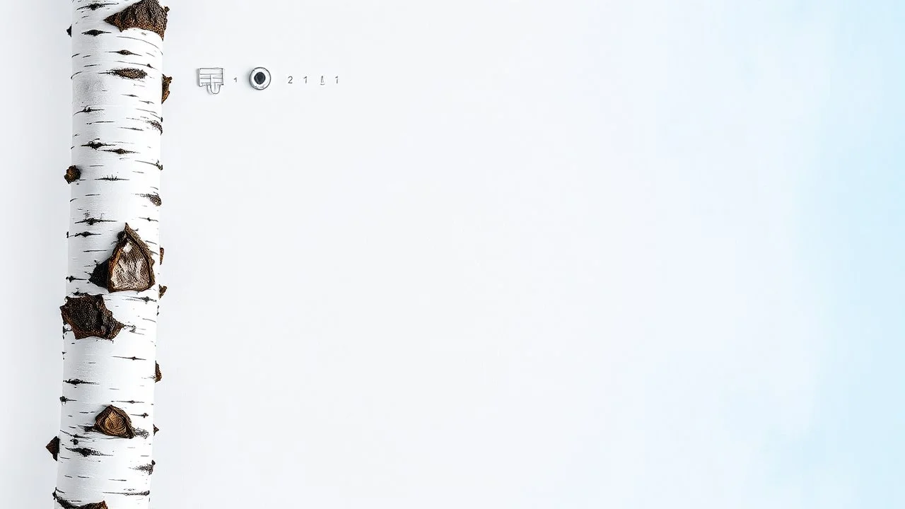 A background with white and birch color and a blue border