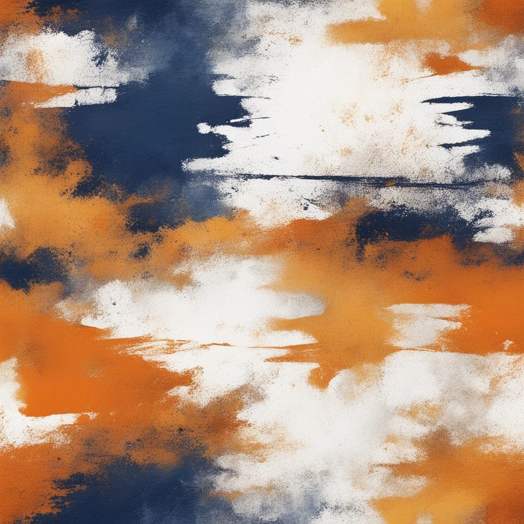 Hyper Realistic grungy-rustic golden, orange, white & navy-blue multicolor & textured-brush-stroke background