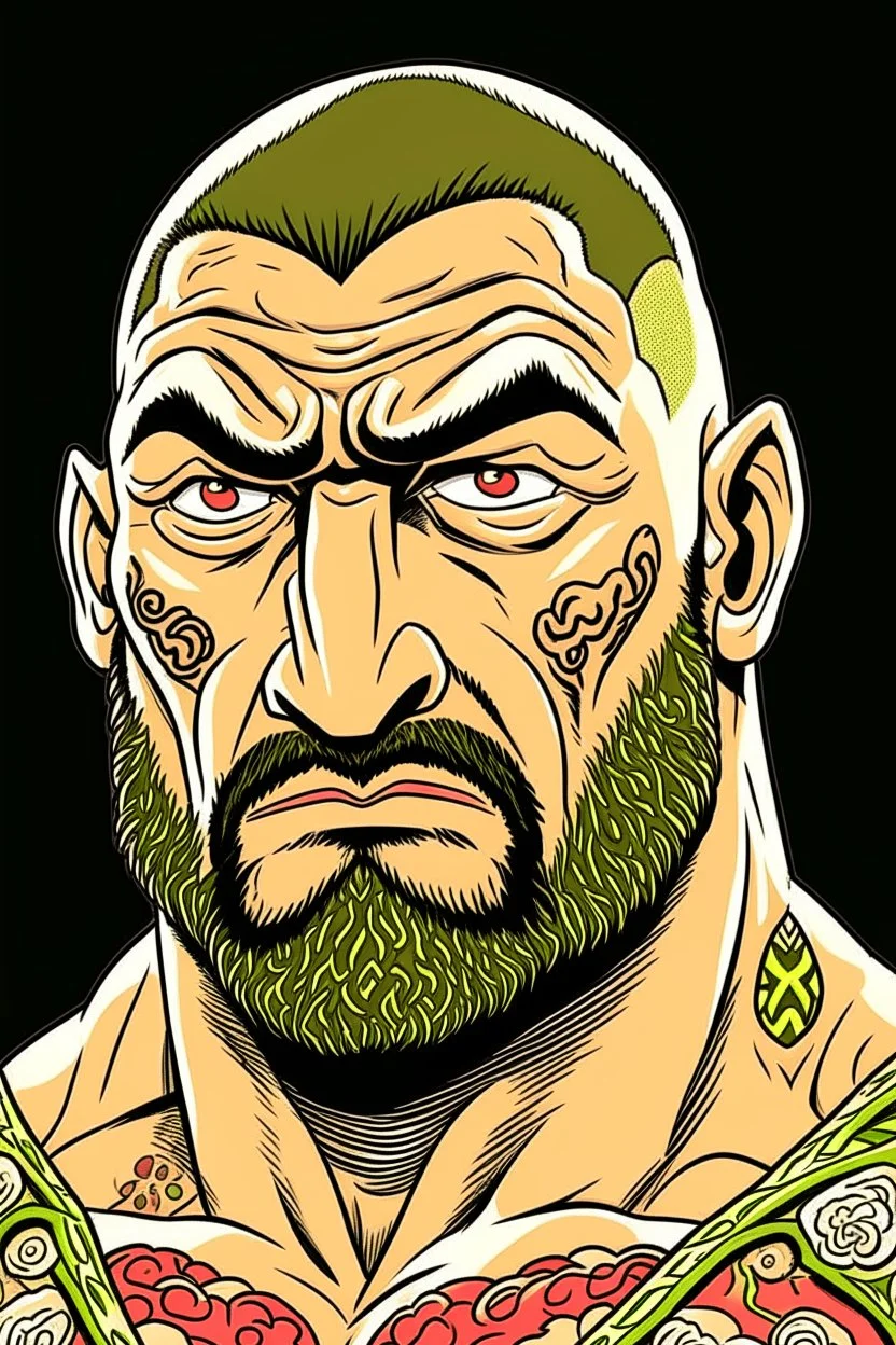 Dave Batista wrestler catoon 2d