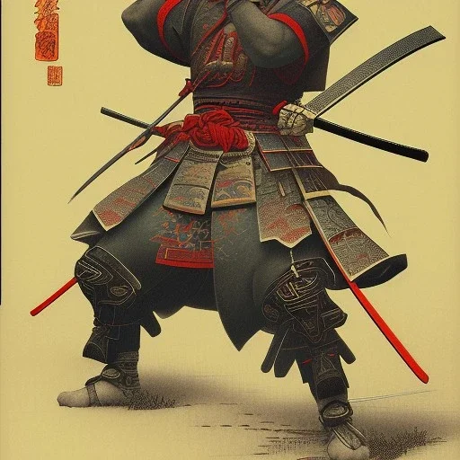 Samurai warrior vintage, Ukiyo-e