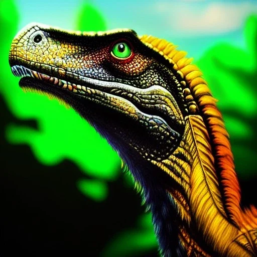 ultra detailed fullbody portrait of JURASSIC PARK VELOCIRAPTOR, extremely detailed digital painting, intrincate, extremely detailed face,crystal clear Big Glowing eyes, mystical colors , perfectly centered image, perfect composition, rim light,extremely sharp detail, finely tuned detail, beautiful lighting, 8k, stunning scene, raytracing, anatomically correct, in the style of robert e howard and pablo oliveira and Ken Kelley and Ohrai Noriyoshi and Simon Bisley