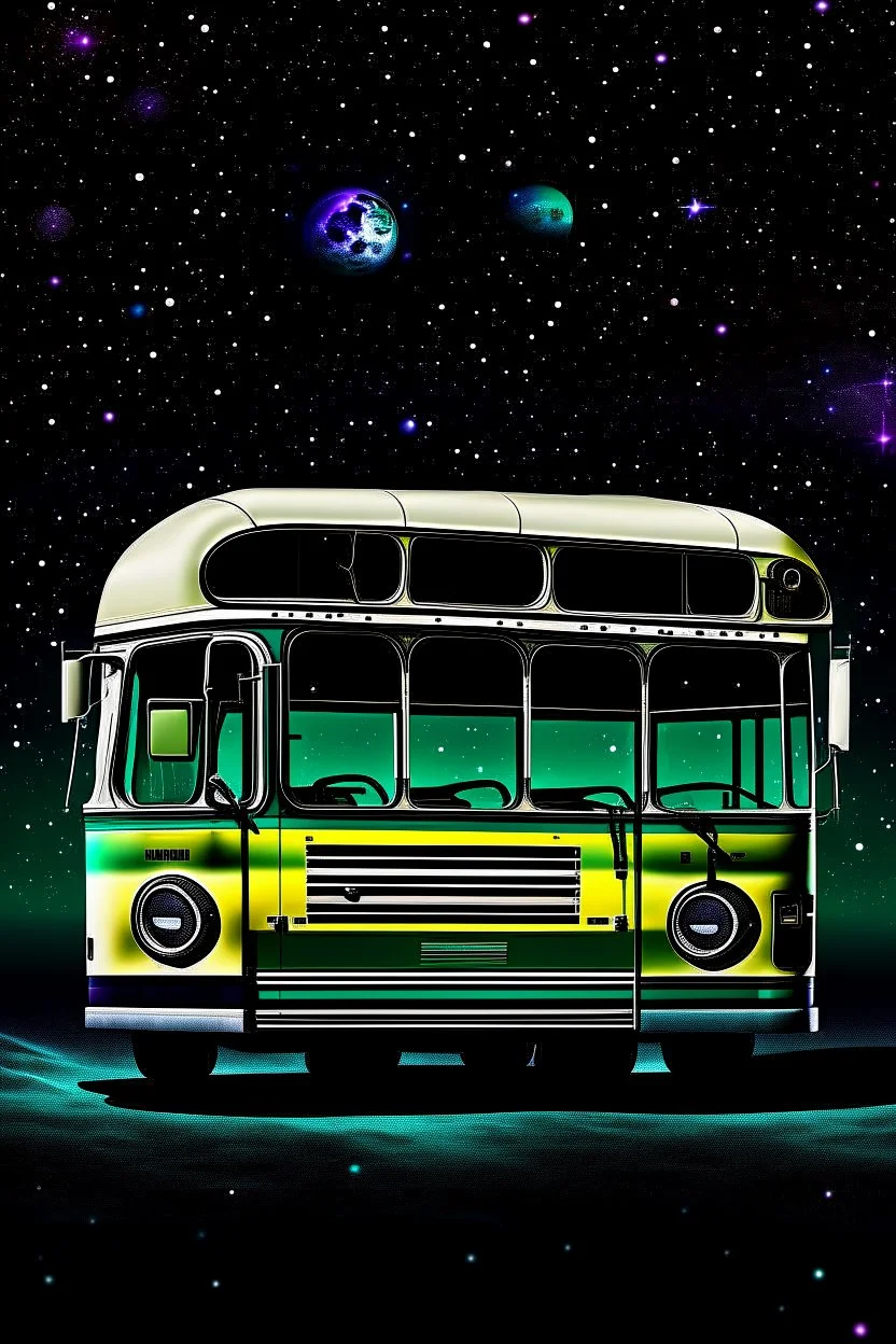 a bus in the space
