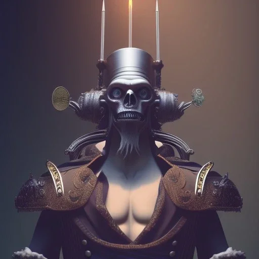 Lorenor Zorro from one piece, steam punk, scary, horror, realistic, made in octane, cinematic, movie, CGI, ultra-realistic, extremely detailed octane rendering, 8K, VRAY Super Real ar 2:3, dof photorealistic futuristic 50mm lens hard lighting dark gray tintype photograph, realistic lighting, sephia colors