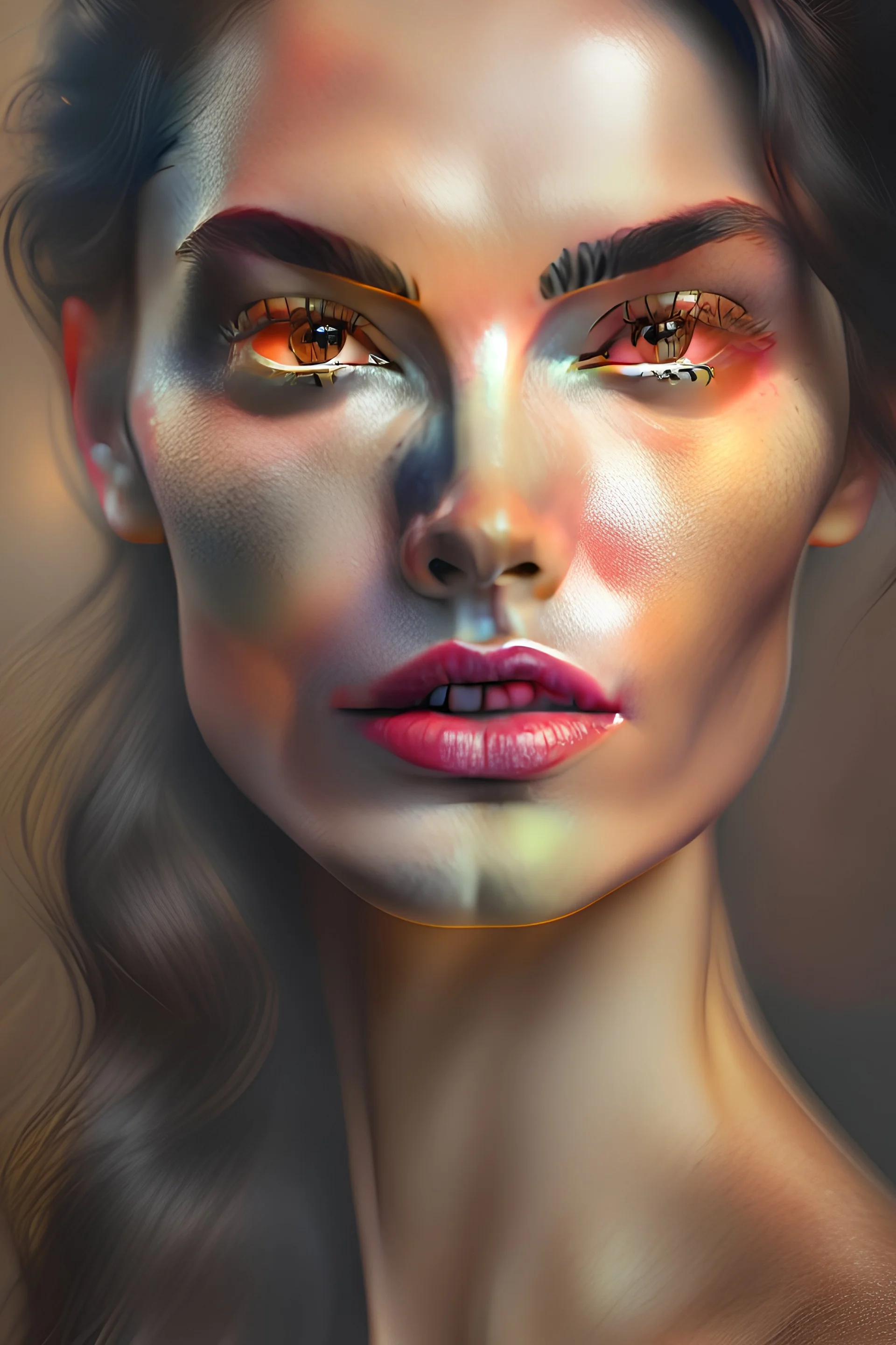 RAW photo, (detailed face)+, portrait of a beautiful lady,(dark makeup)-, hyperdetailed photography, soft light, head and shoulders portrait, 80mm, f22, trending on ArtStation Pixiv, high detail, sharp focus, aesthetic, 8k uhd, DSLR, intricate details, soft lighting, high quality,