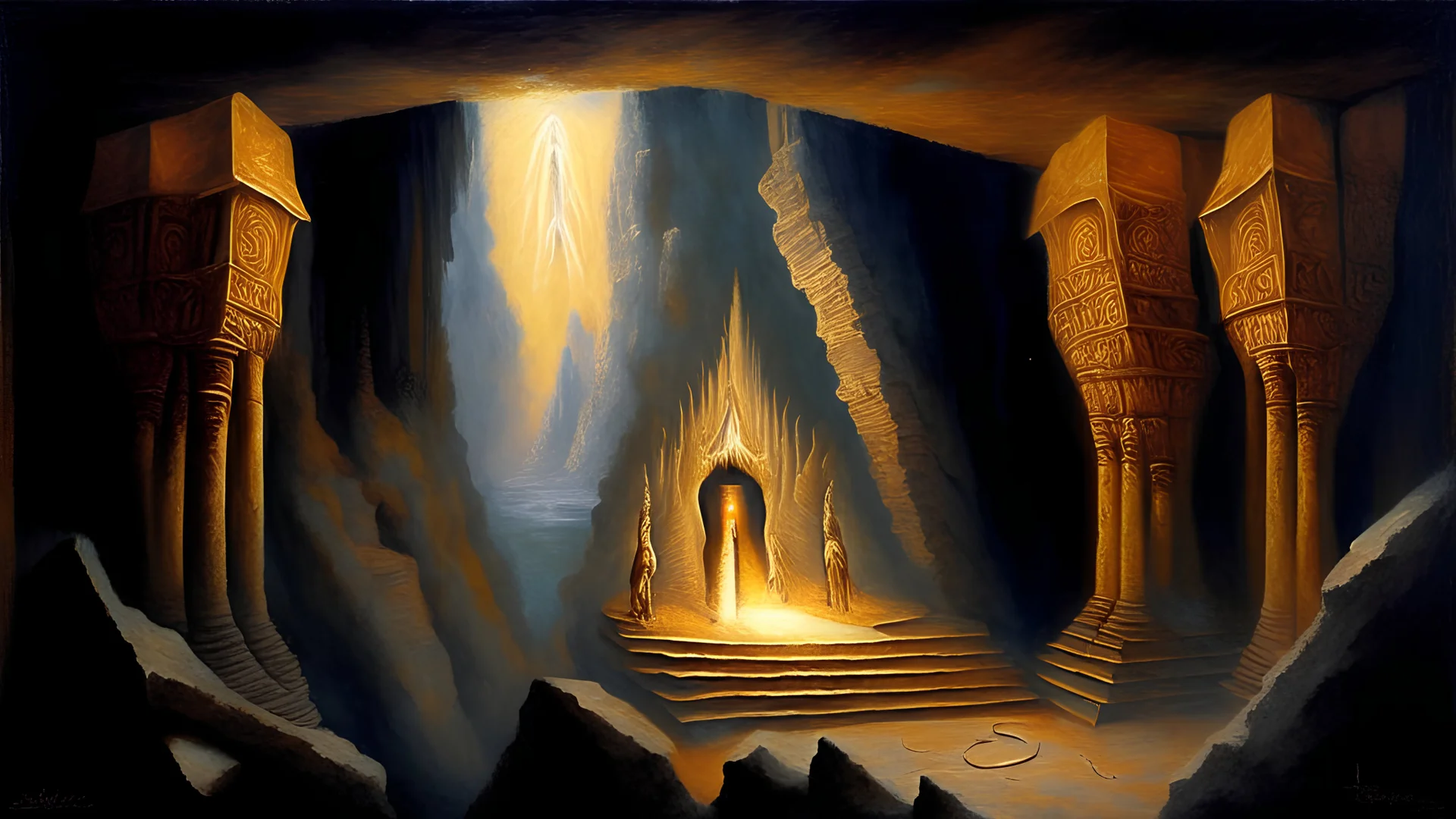 The Temple of the Mystery of the Cave Symbolic Painting