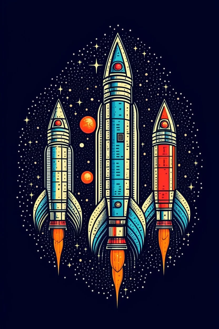 Space Rockets design, sophisticated, dominating design