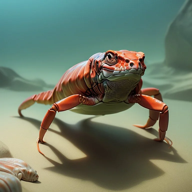 crustacean, reptiles, masterpiece, expert, 8K, hyperrealism, sharp focus, cinematic lighting, realistic