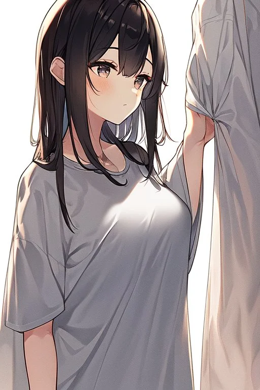 putting shirt on