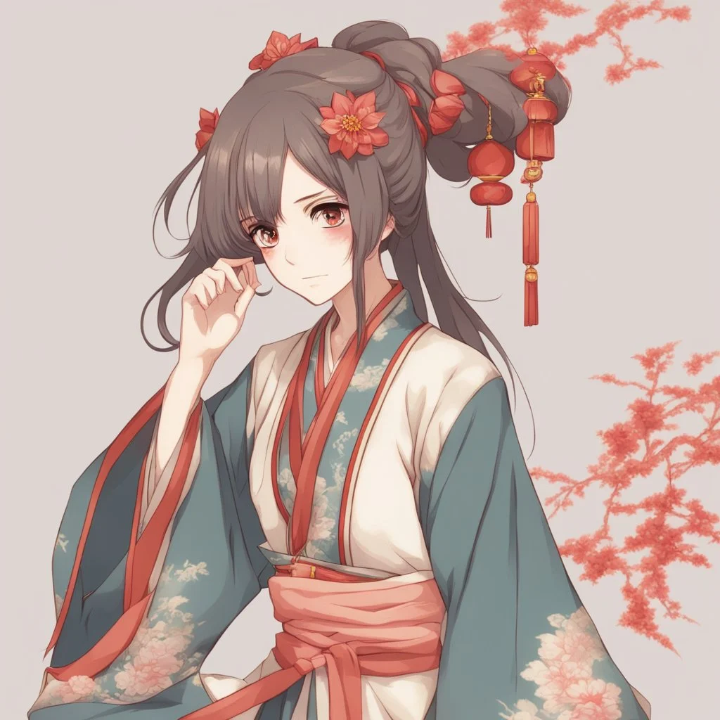 Anime character with chinese clothes