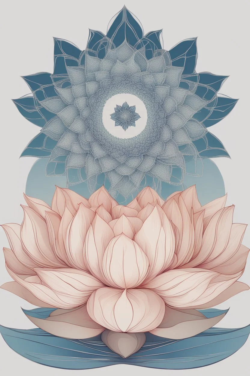 Abstract lotus flower