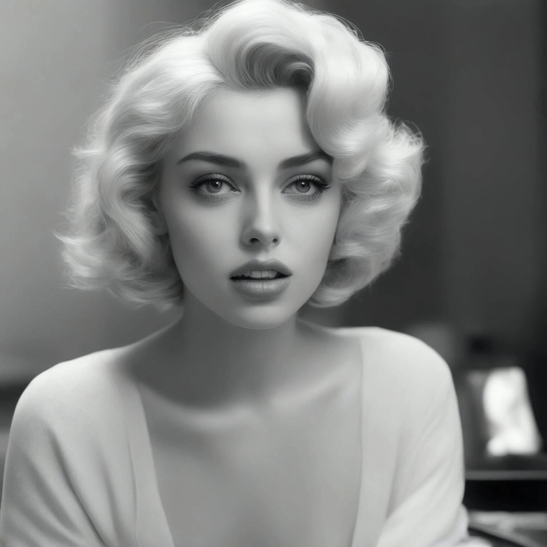 Ana de armas, as marilyn monroe,listening to music, manga