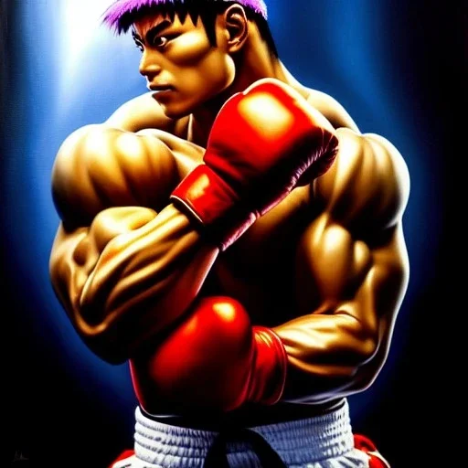 Ultra detailed fullbody Portrait in oil on canvas of Street Fighter- E.Honda,extremely detailed digital painting,ultrarealistic skin,intense stare, extremely detailed face, crystal clear eyes, mystical colors ,perfectly centered image, perfect composition, rim light, beautiful lighting,masterpiece ,8k, stunning scene, raytracing, anatomically correct, in the style of Simon Bisley and Ohrai Noriyoshi and robert e howard and Steve Jung and frank frazetta.