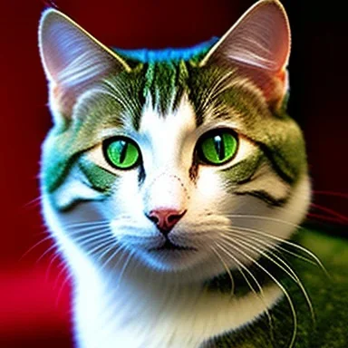 a green cat