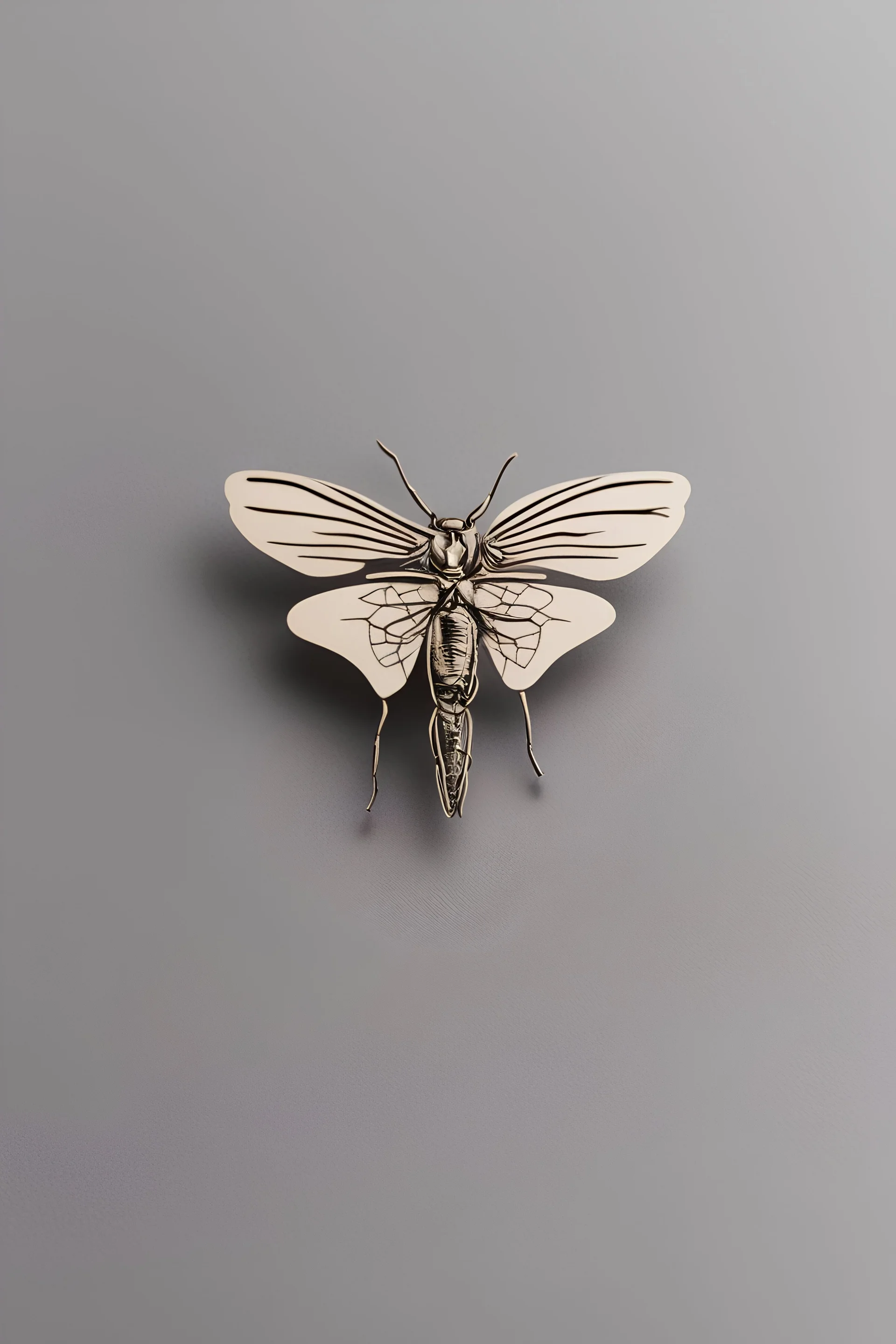 Anisoptera böceği minimal broş takı tasarım