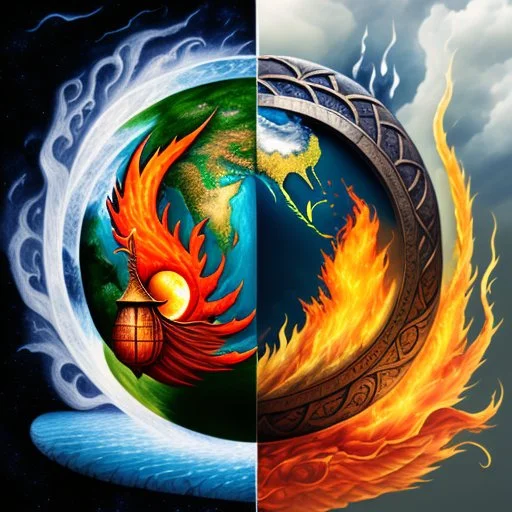 Harmony of earth, water and fire