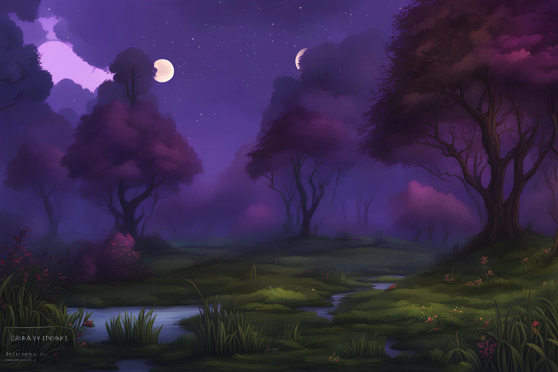 A fantasy forest landscape