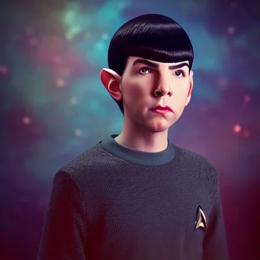 Young Spock, realistic, 8k, cinematic, dramatic light, full body, cinematic, photo realistic, portrait Photography, Depth of Field, hyper-detailed, beautifully color-coded, insane details, intricate details, beautifully color graded, Cinematic, Color Grading, Editorial Photography, Photography, Photoshoot, Shot on 85mm lens, Shutter Speed 1/500, F/2,