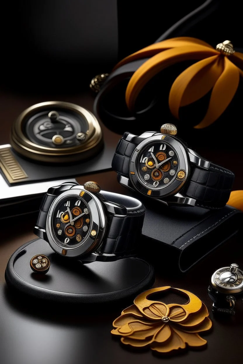 Experiment with imagery that pairs the Monarch watch with complementary items such as elegant cufflinks, silk scarves, or other accessories, emphasizing its versatility and style.