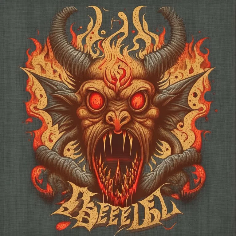 "Craft a compelling and infernal logo for 'Beelzebub,' channeling the essence of this demonic entity. Infuse the design with dark and sinister aesthetics, incorporating devilish symbolism, intricate details, and an overall malevolent atmosphere. Utilize a color palette that conveys the fiery depths of hell, and employ typography that exudes a sense of demonic authority. The logo should evoke fear and fascination, capturing the legendary and malefic nature of Beelzebub."