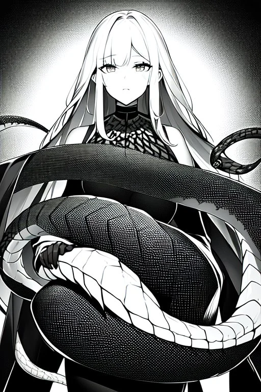 lots of snakes, greyscale