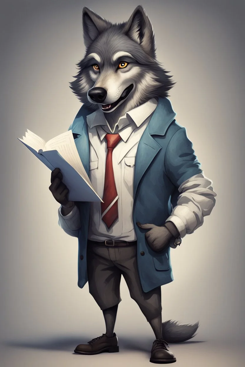 a good humanized wolf who can help in reading a document