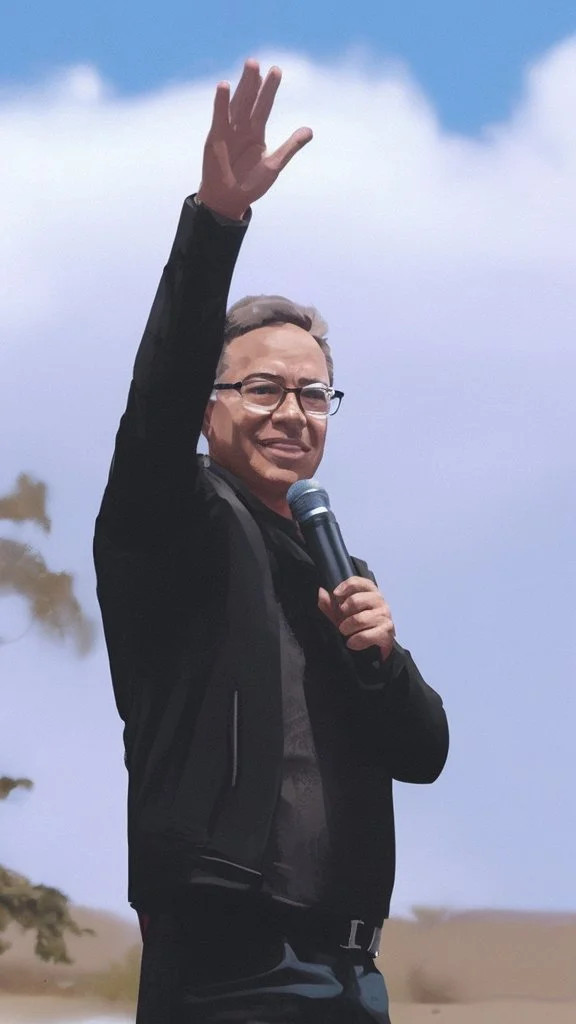 Imágen de Gustavo Petro arte pop magnífica exacta